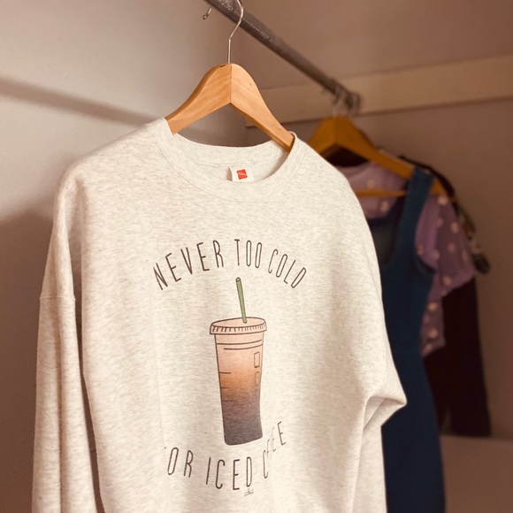 [SOLD] ICED COFFEE oversized sweatshirt 🧊 - Picture 2 of 2